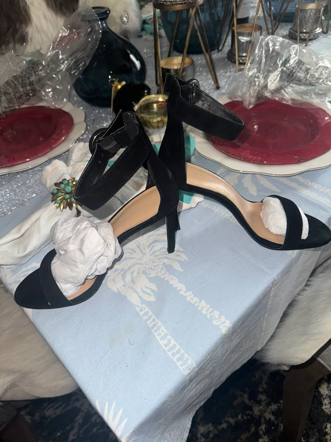 Black Ankle Strap Heels - photo 3