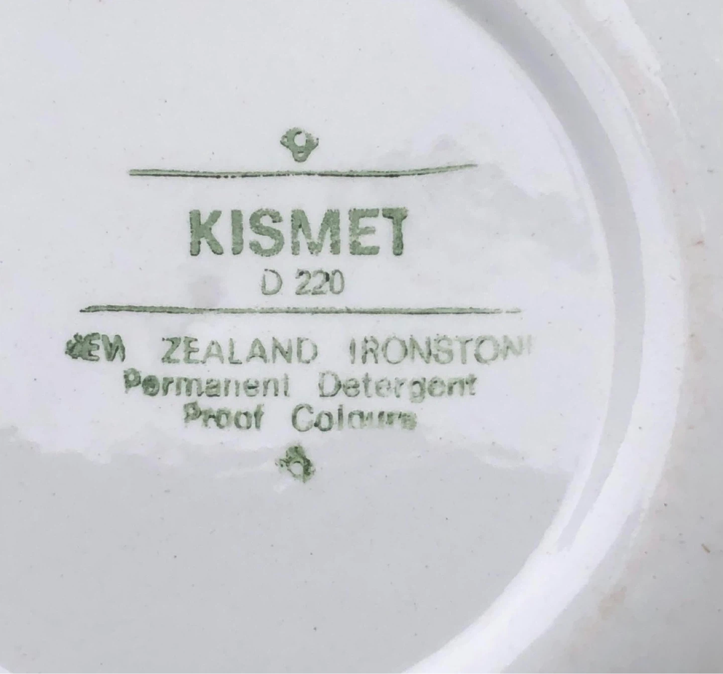 Crown Lynn KISMET Ironstone Green Sunflower Green Daisy Flower - photo 4