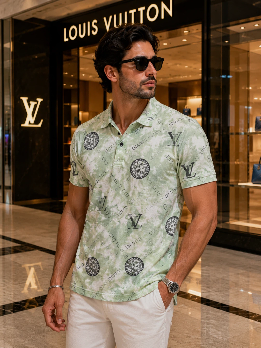 Louis Vuitton Monogram Print Polo Shirt - photo 2