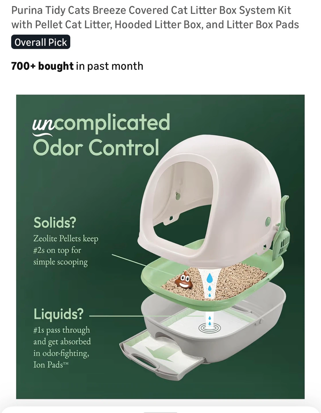 Purina Tidy Cats Breeze Covered Cat Litter Box