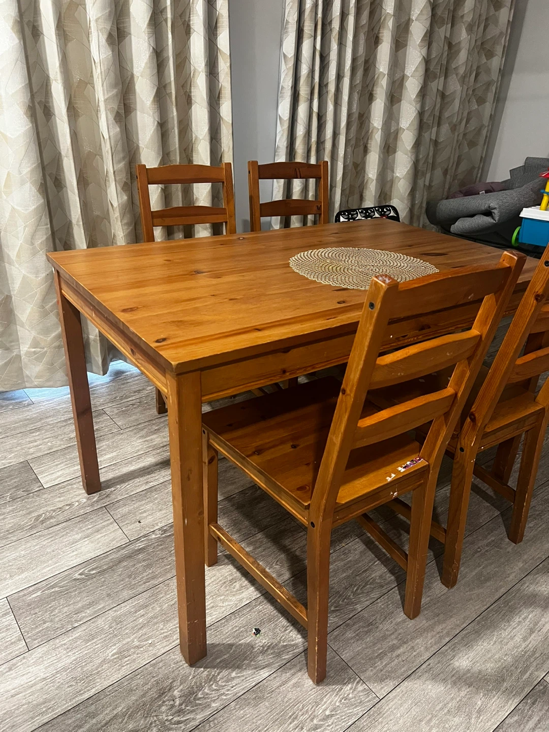 Wooden Dining Table with 4 Chairs - photo 5