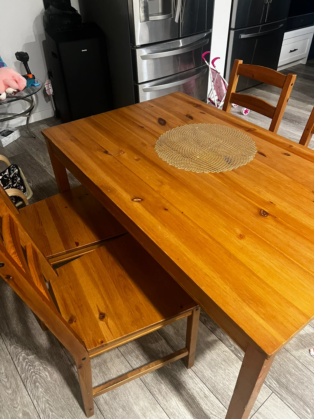 Wooden Dining Table with 4 Chairs - photo 4