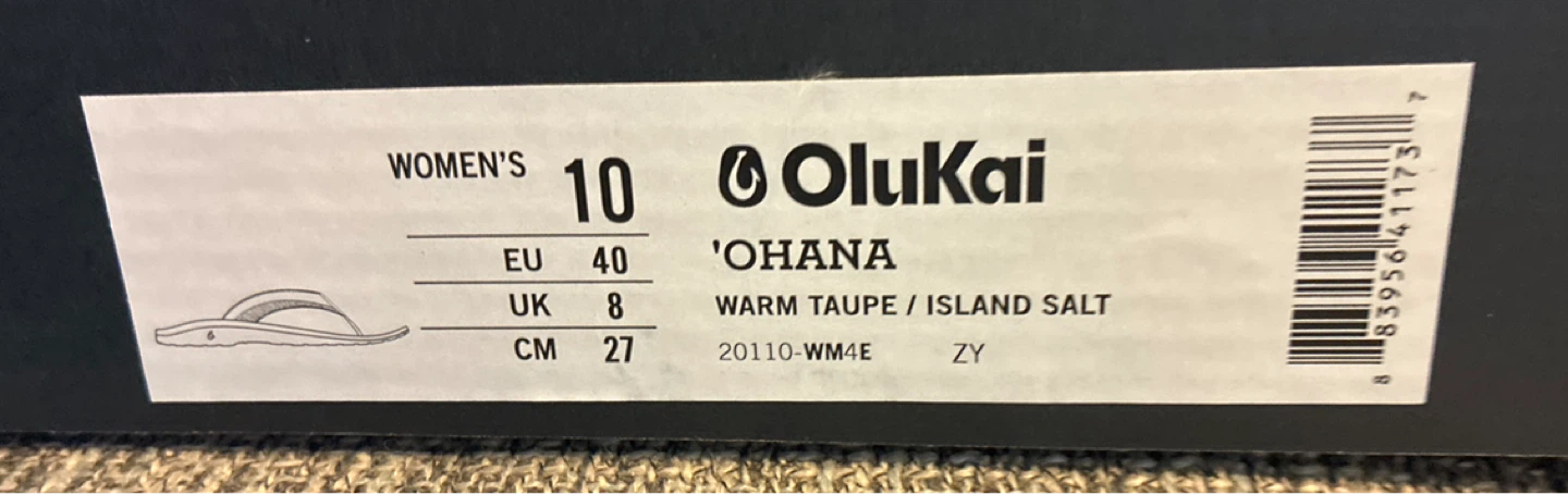 New OluKai 'Ohana Women's Flip Flops Size 10 Warm Taupe - photo 4