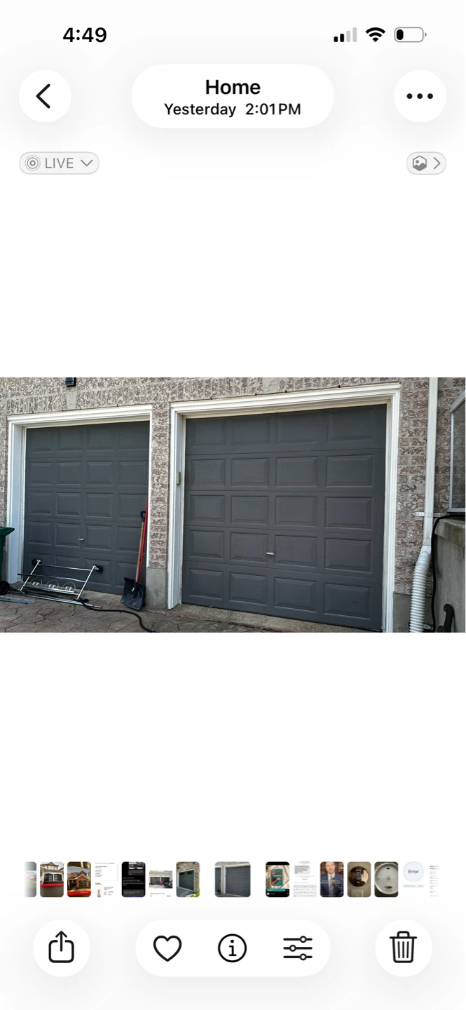 2 Grey Garage Doors 8ft x 8ft