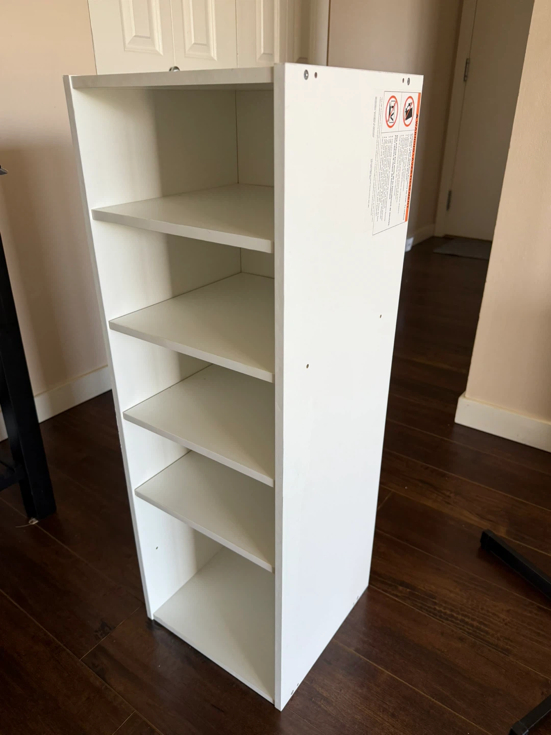 White 5-Shelf Bookcase - photo 3