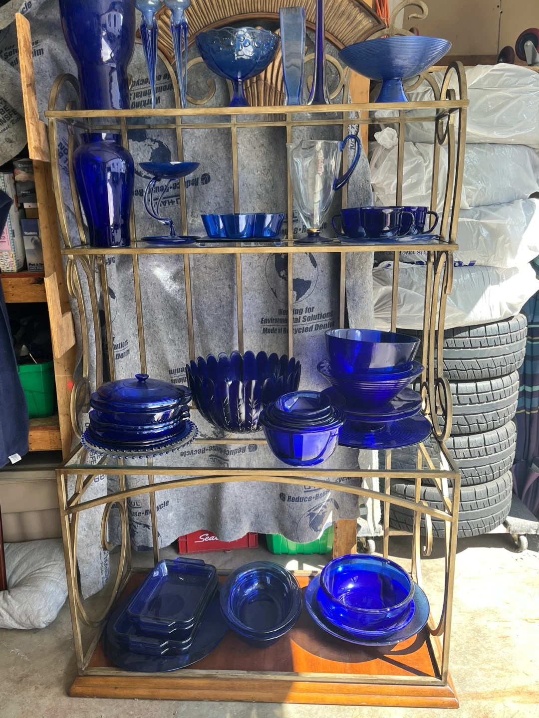 Beautiful Blue Glass Dishes & Decor