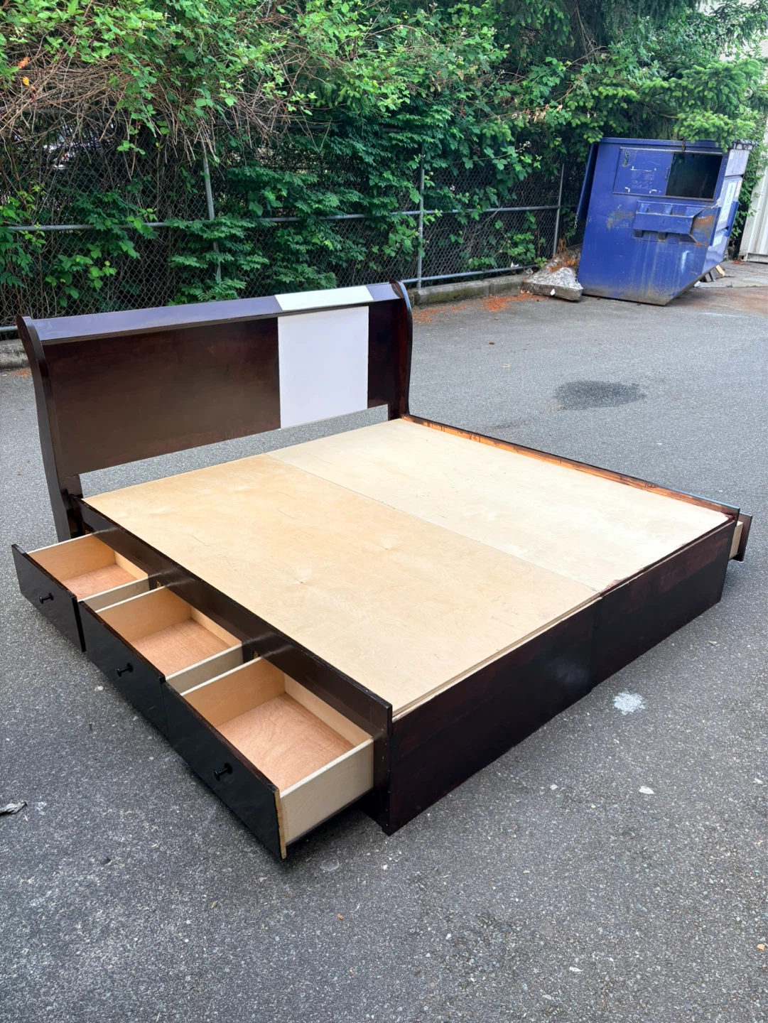 King size bed frame storage - photo 4