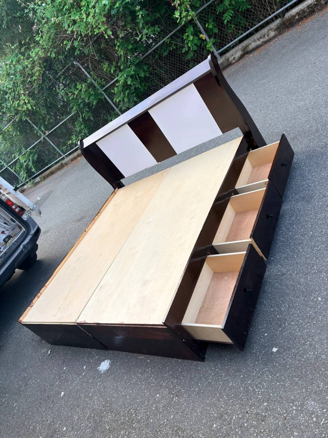King size bed frame storage - photo 3