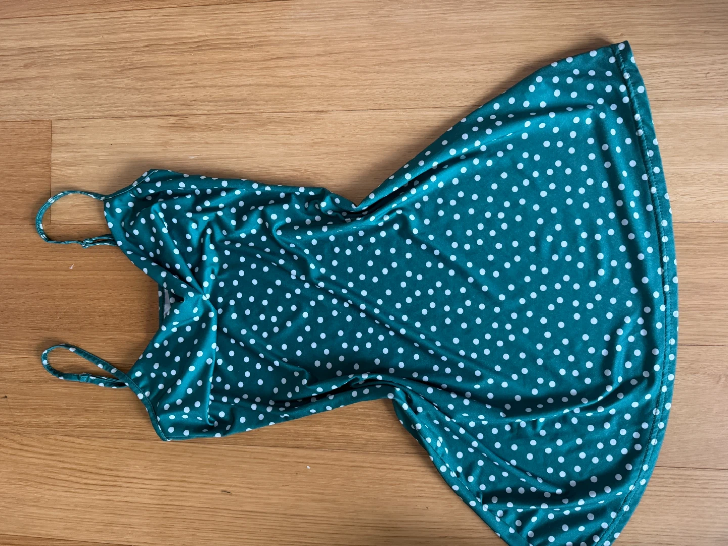 Green Polka Dot Slip Dress