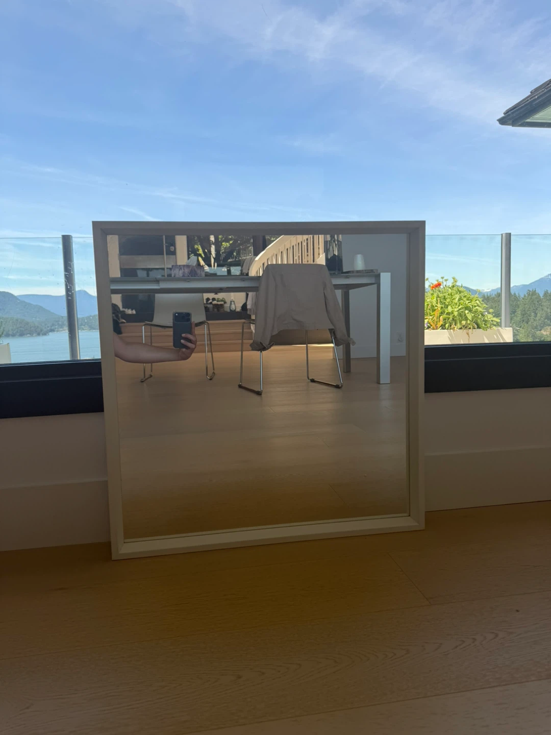 White Framed Mirror