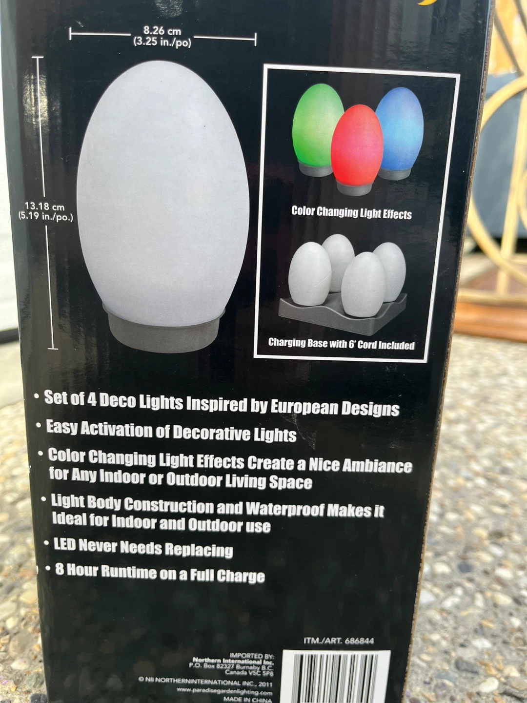 Rechargeable & Colour Changing Egg Shaped Deco Lights -set of 4 - photo 3