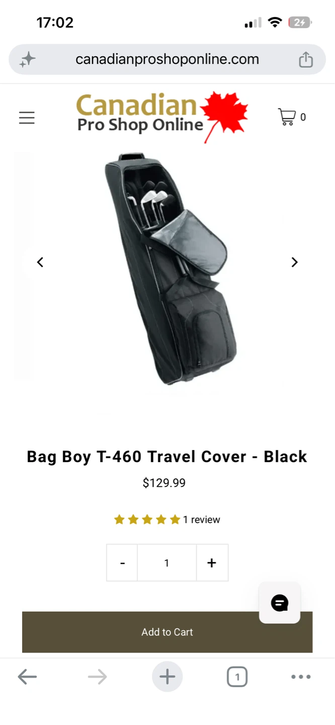 *NEW* Bag Boy T-460 Wheeled Golf Travel Cover/Bag - Black - photo 3