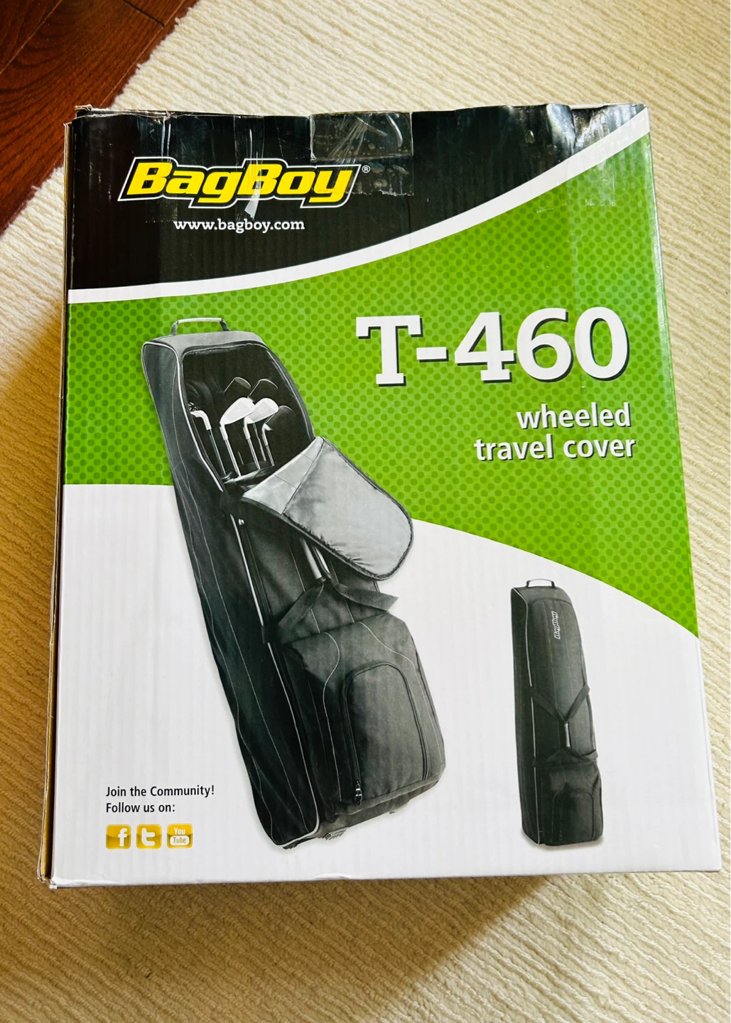 *NEW* Bag Boy T-460 Wheeled Golf Travel Cover/Bag - Black
