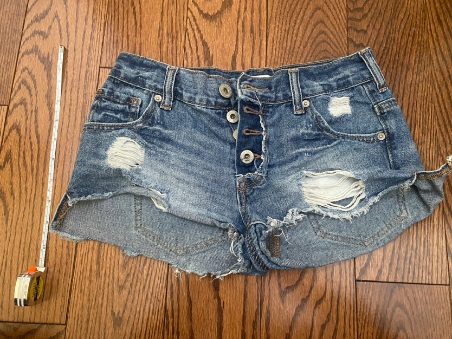 SIZE 0 DENIM BOOTY SHORTS *NEW* - photo 2