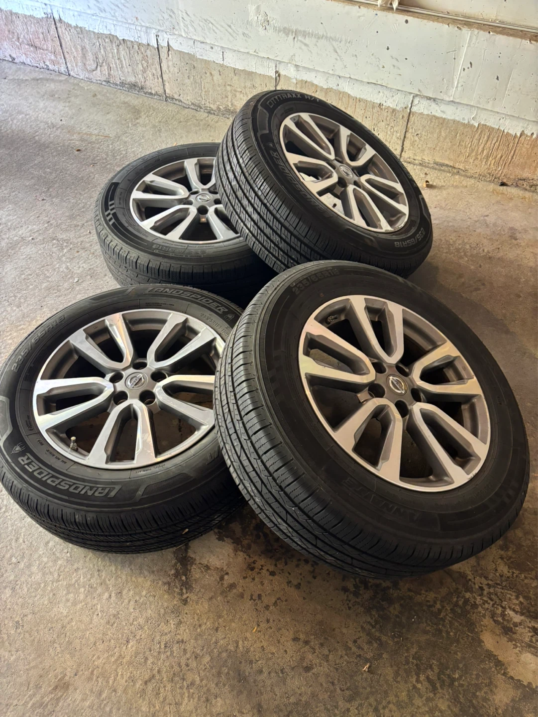 Set of 4 Nissan Rims and Tires - photo 2