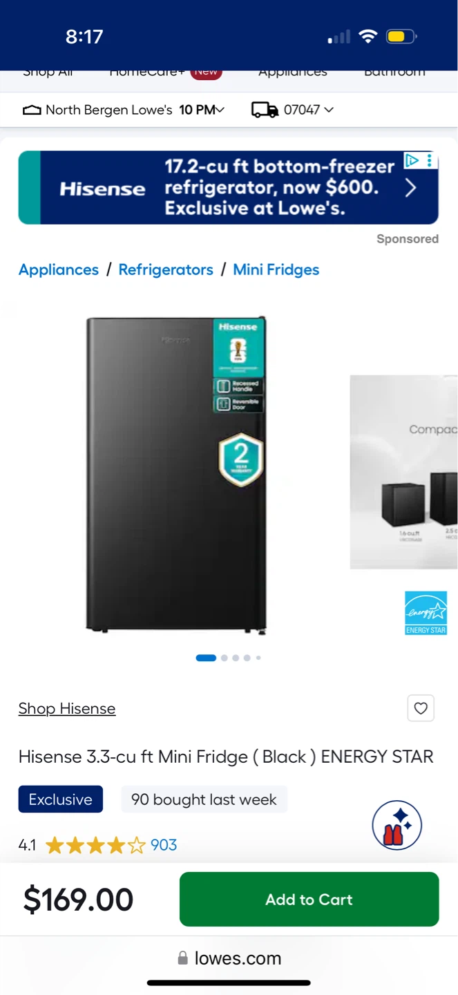 Hisense Black Mini Fridge - photo 5