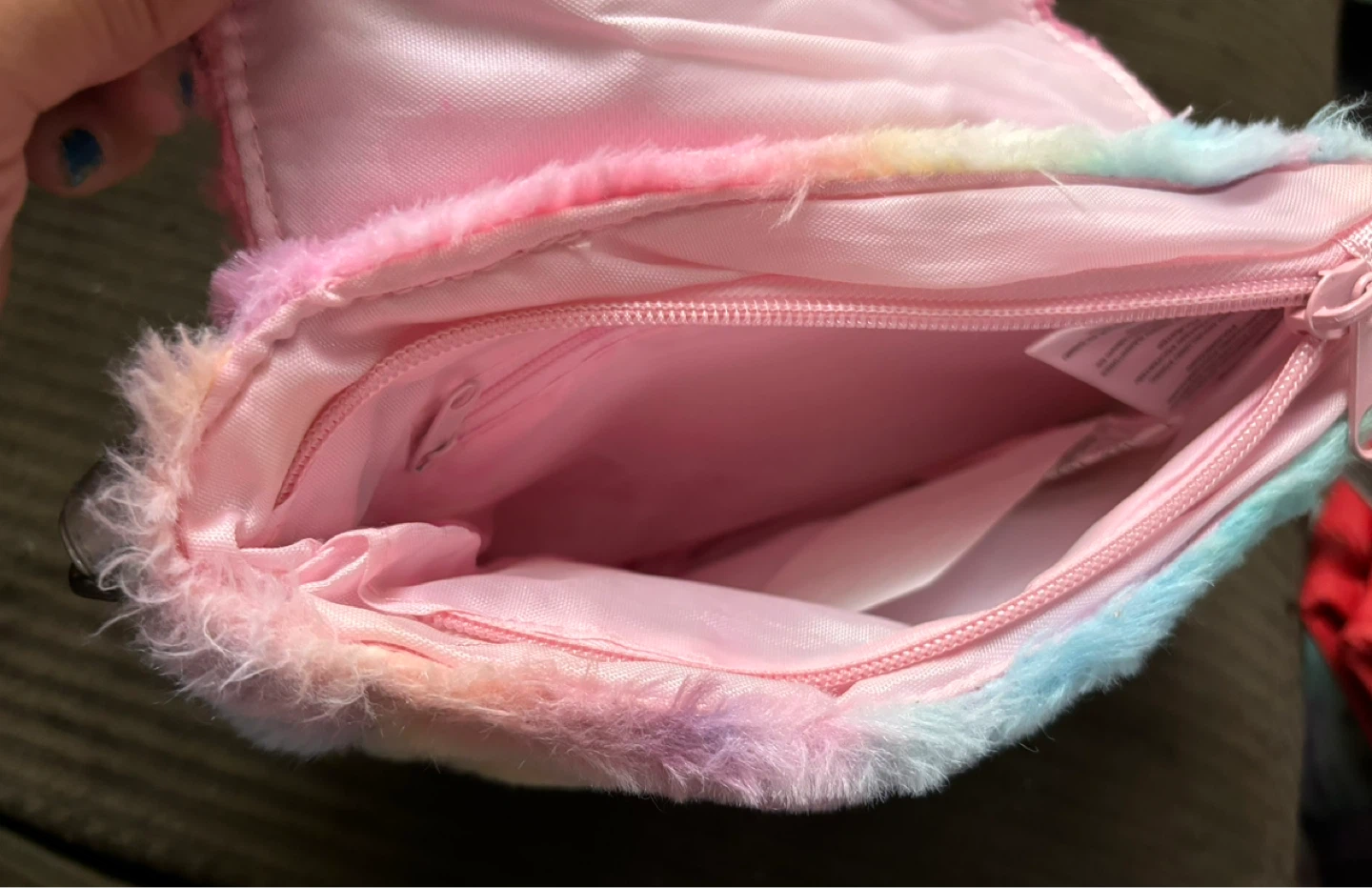 Rainbow Unicorn Plush Crossbody Bag - photo 2
