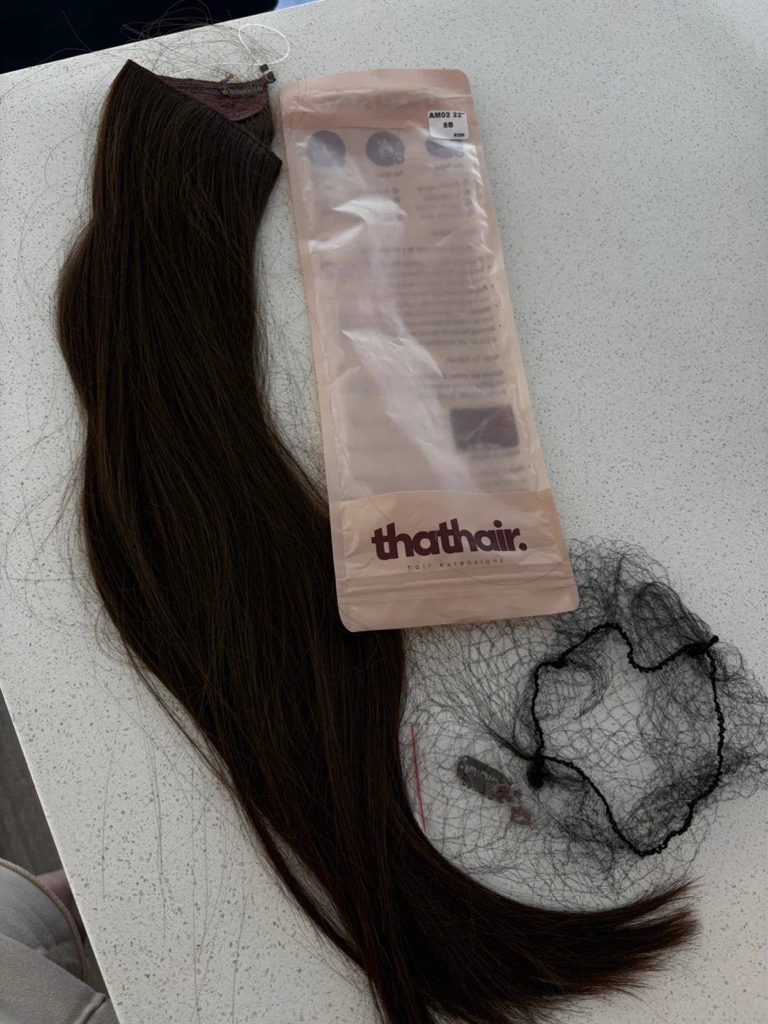 Thathair Halo Hair Extensions 22" - Dark Brown - photo 3