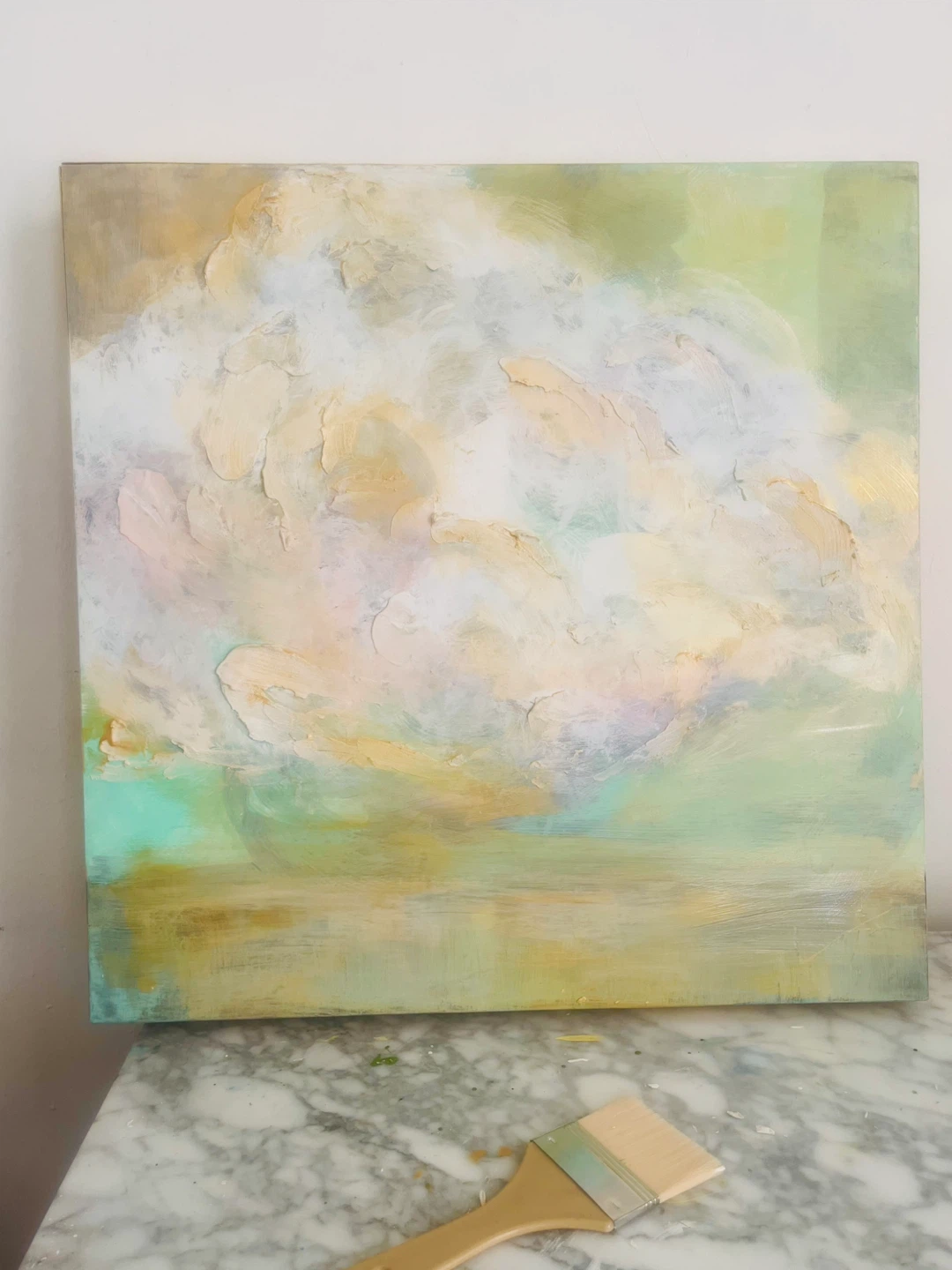 Abstract Textured Landscape Painting - photo 2