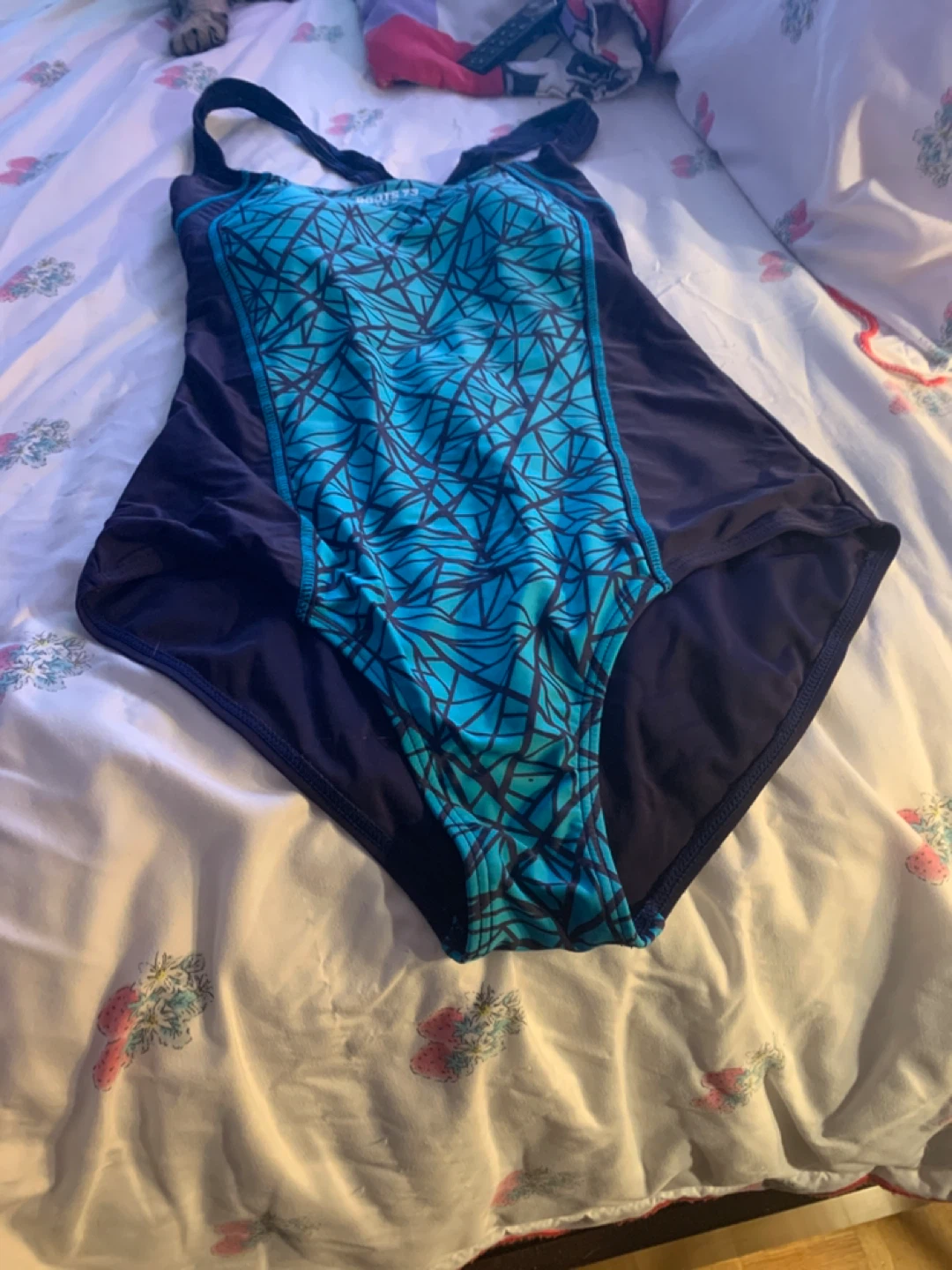 Roots 73 Swimsuit - Blue Geometric Pattern - photo 2