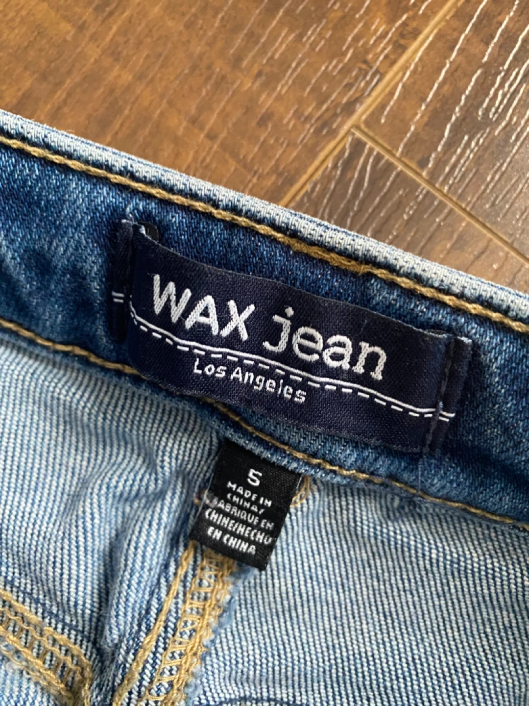 WAX Jean Distressed Blue Skinny Jeans Size 5 - photo 2
