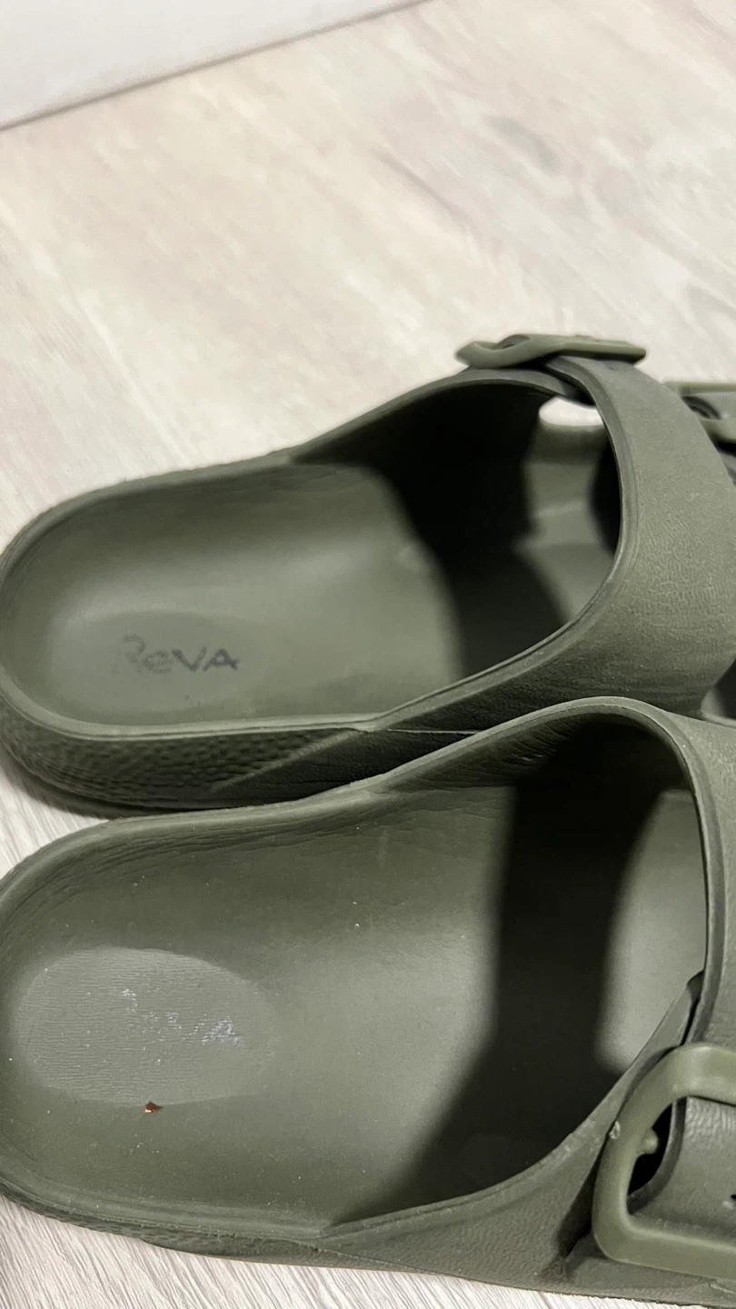 Reva Olive Green Slides Size 38 - photo 2