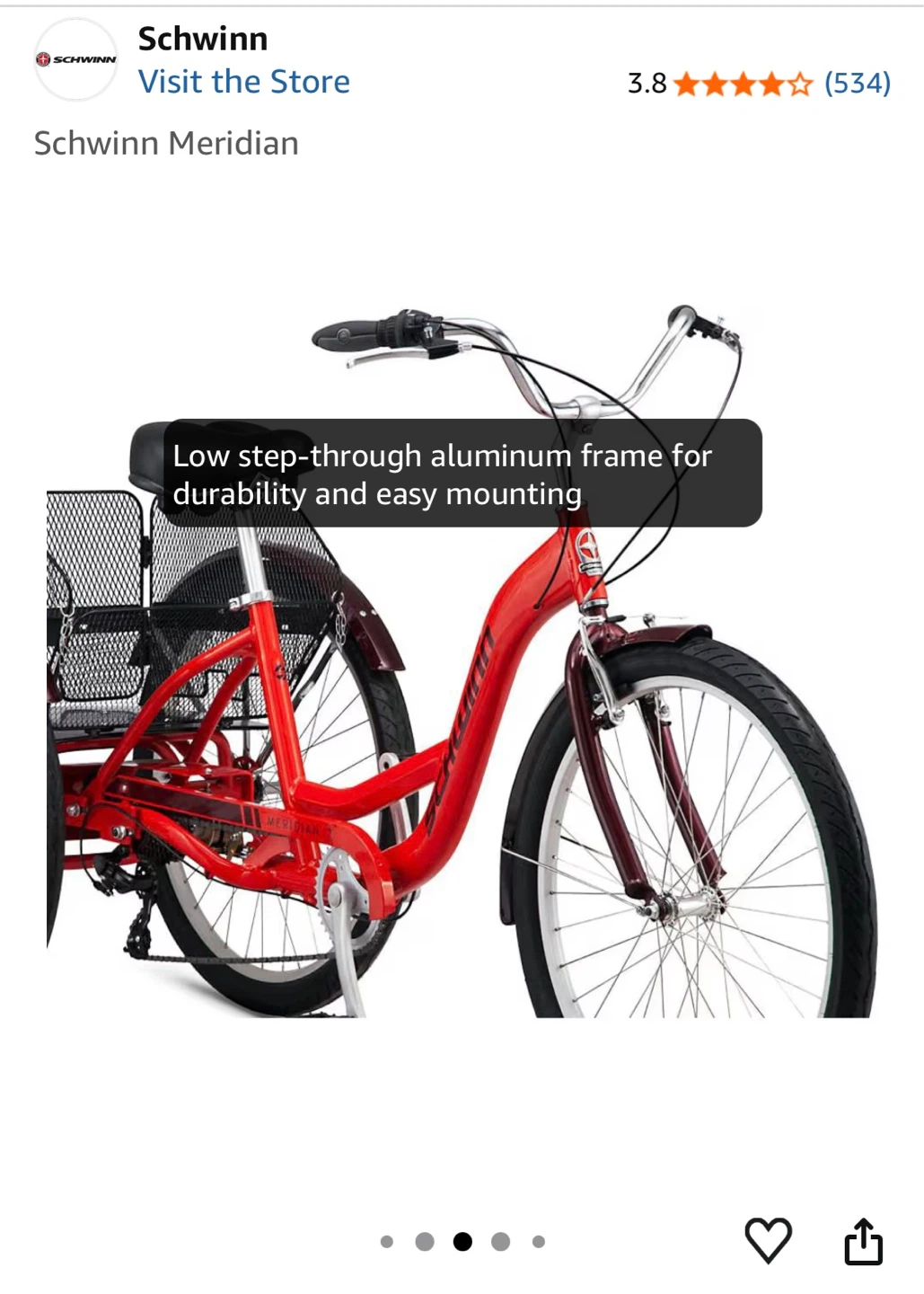Red Schwinn Adult Tricycle - photo 5