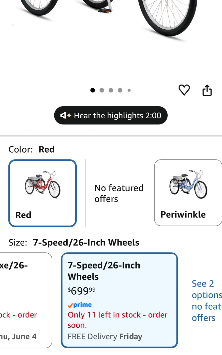 Red Schwinn Adult Tricycle - photo 4