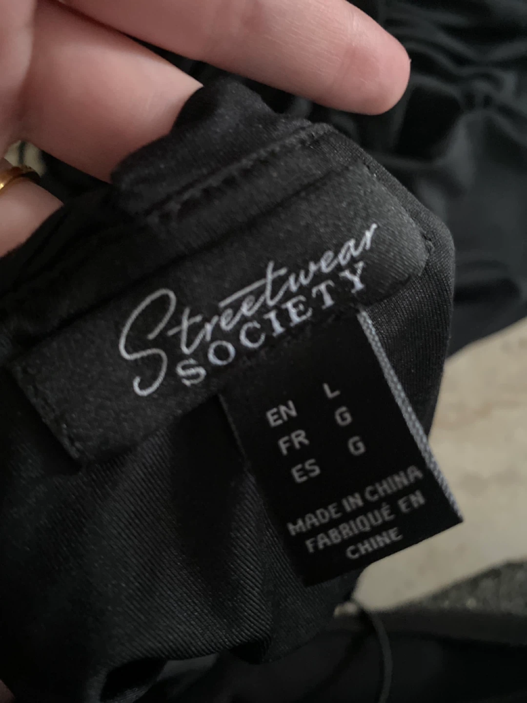 Streetwear Society Black Ruched Mini Dress Size L - photo 2