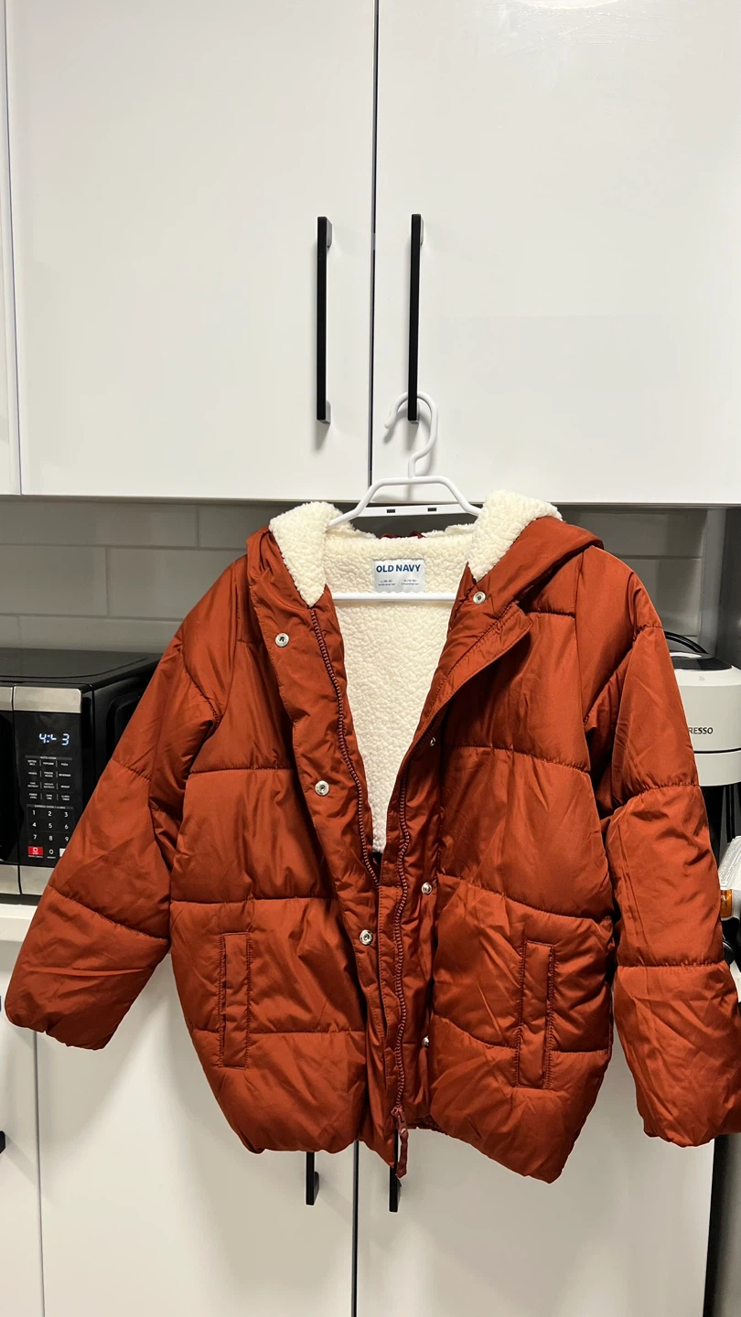 Old Navy Girls Puffer Jacket Size L (10-12) Rust Orange - photo 2