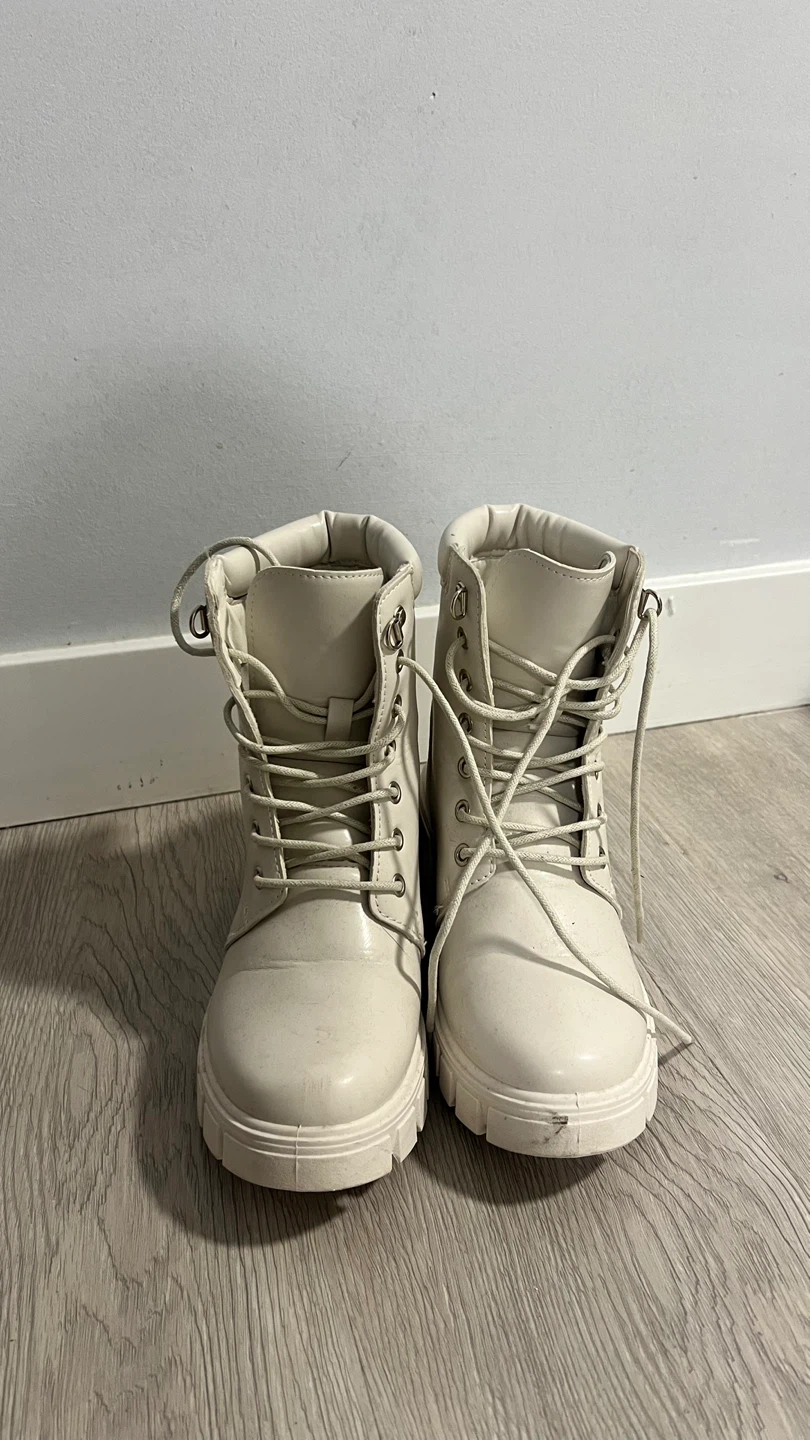 Street Work White Combat Boots - photo 2