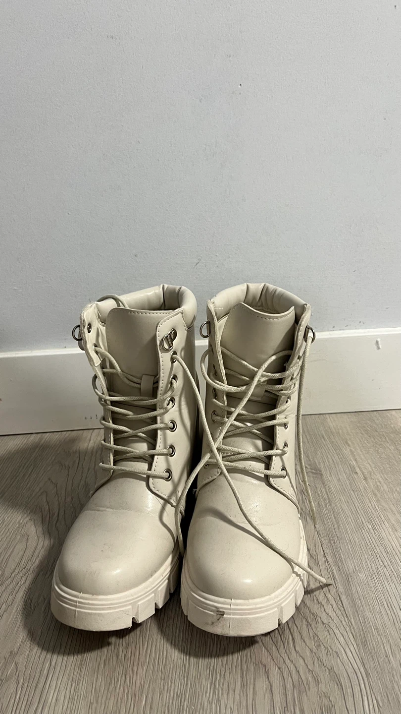 Street Work White Combat Boots - photo 3