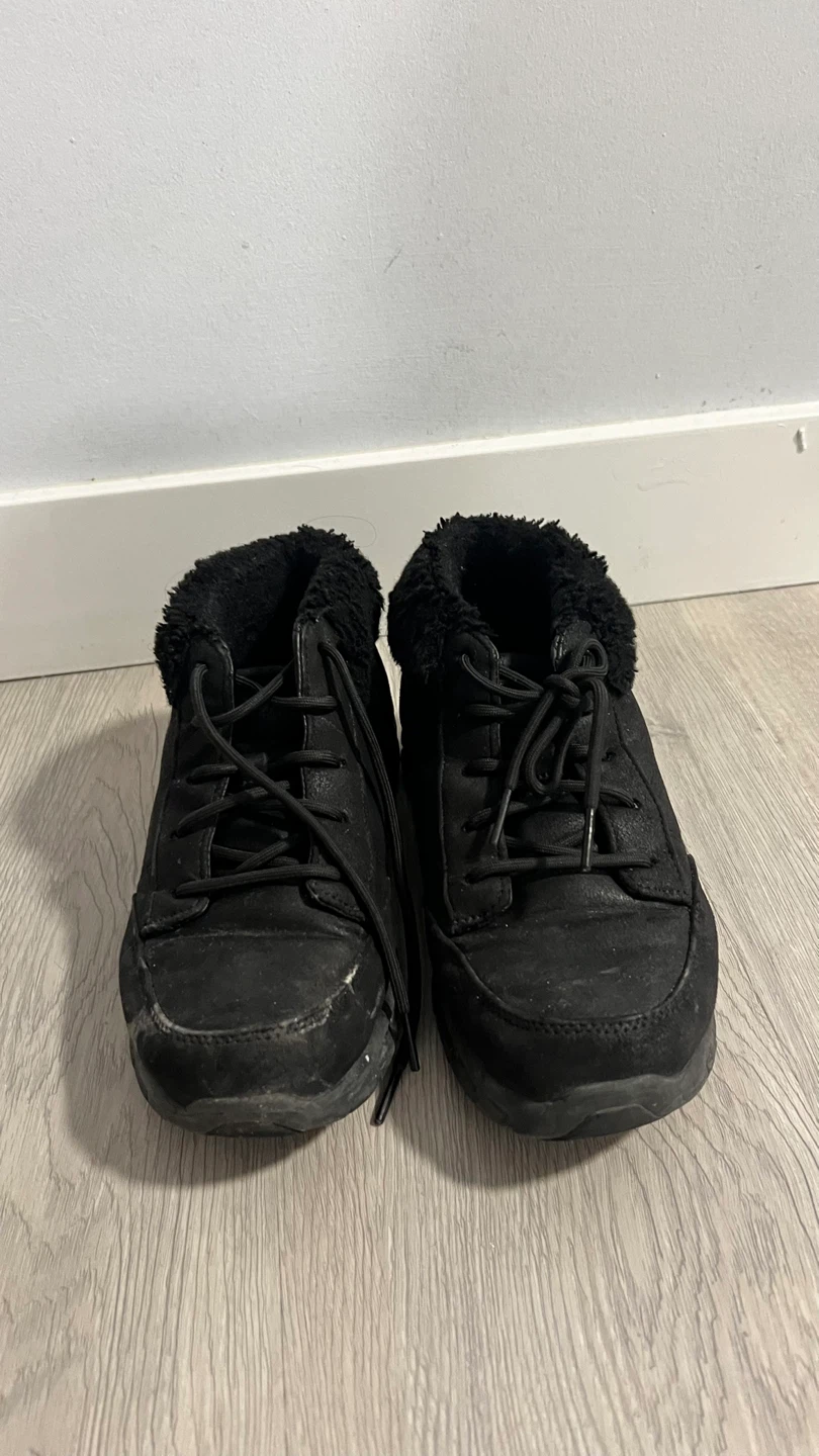 Black Fur Lined Ankle Boots