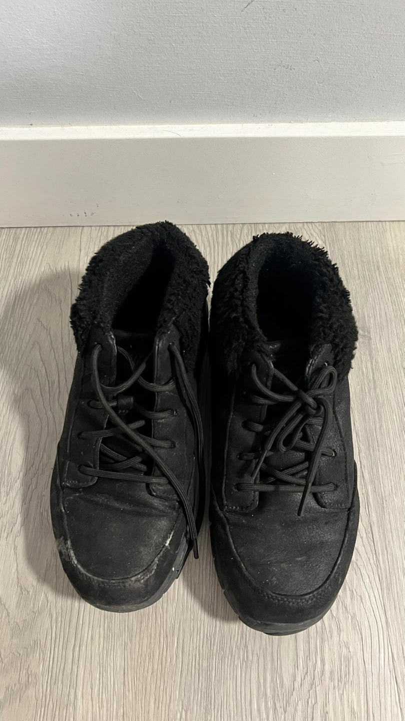 Black Fur Lined Ankle Boots - photo 2