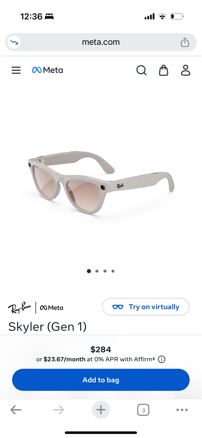 Ray-Ban x Meta Skyler Smart Glasses