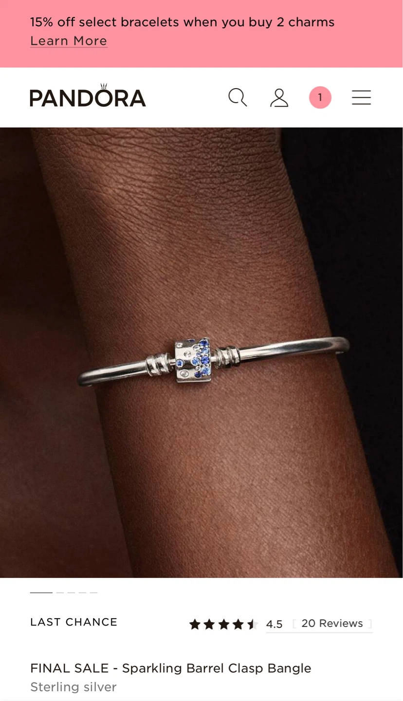 Pandora Silver Bangle - photo 2
