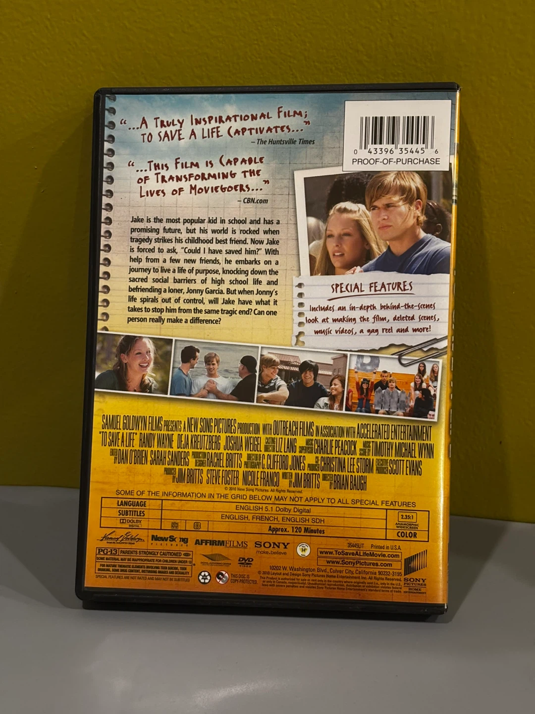 To Save a Life DVD - photo 2