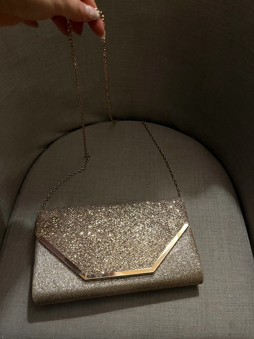 Call It Spring Glitter Clutch Purse