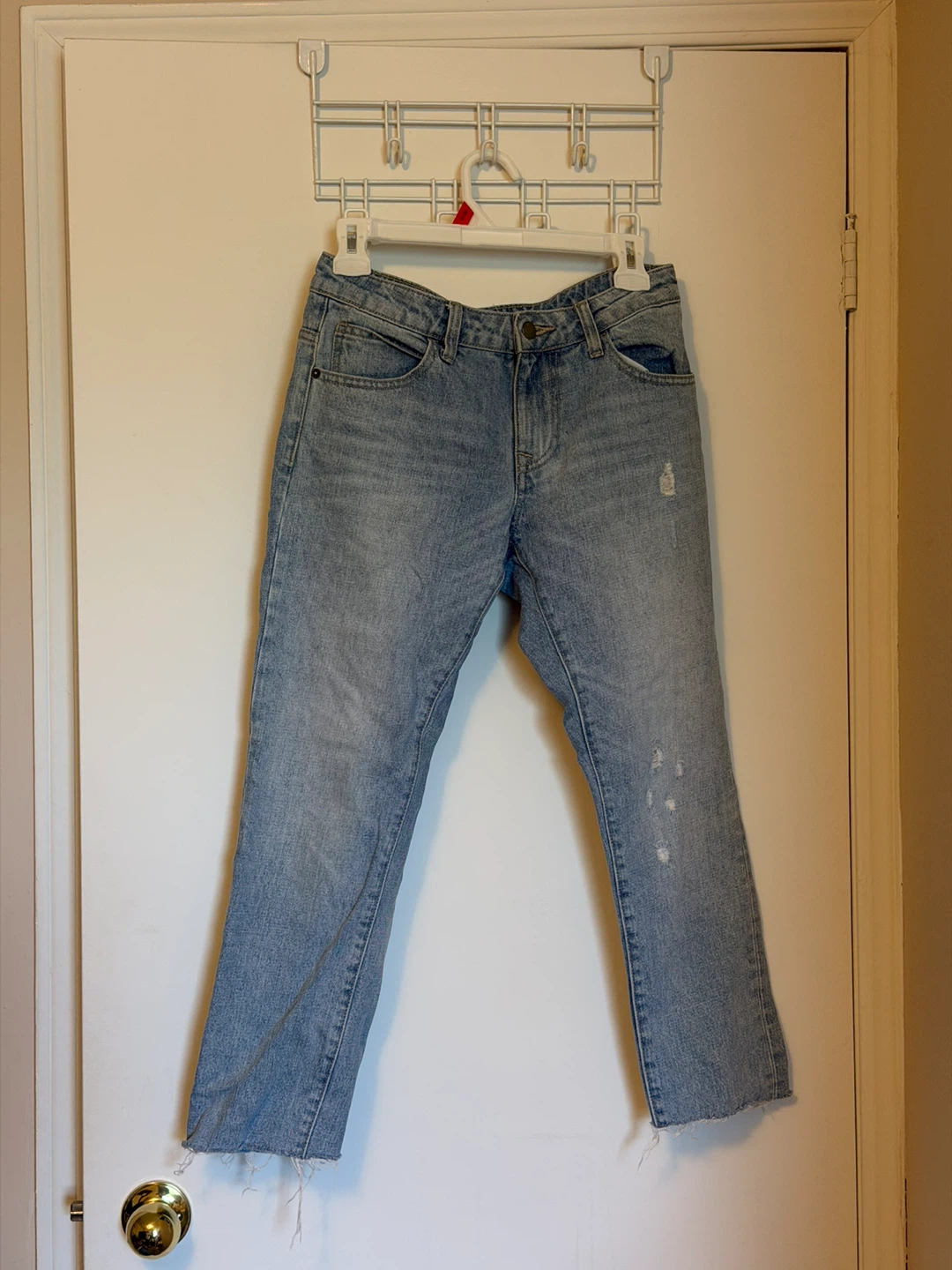 HIDDEN JEANS Women's Light Wash Distressed Denim Jeans Size 25