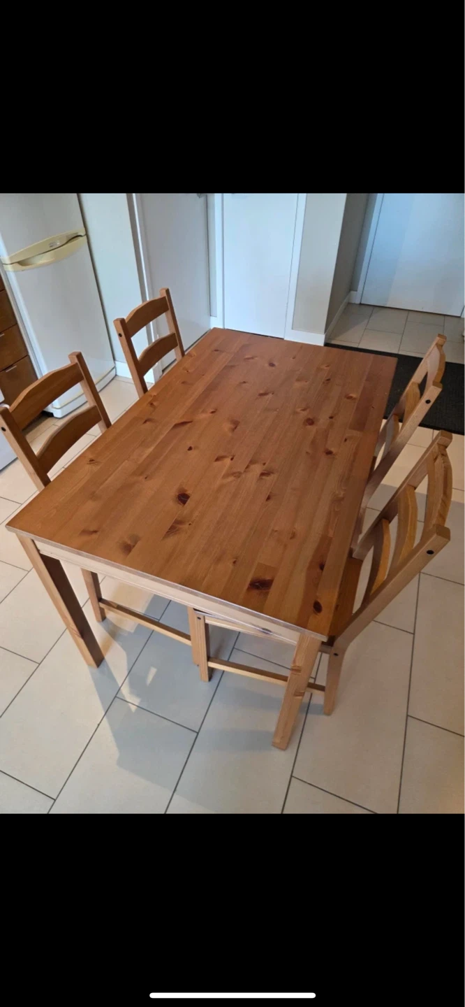 Wooden Dining Table and Chairs Set