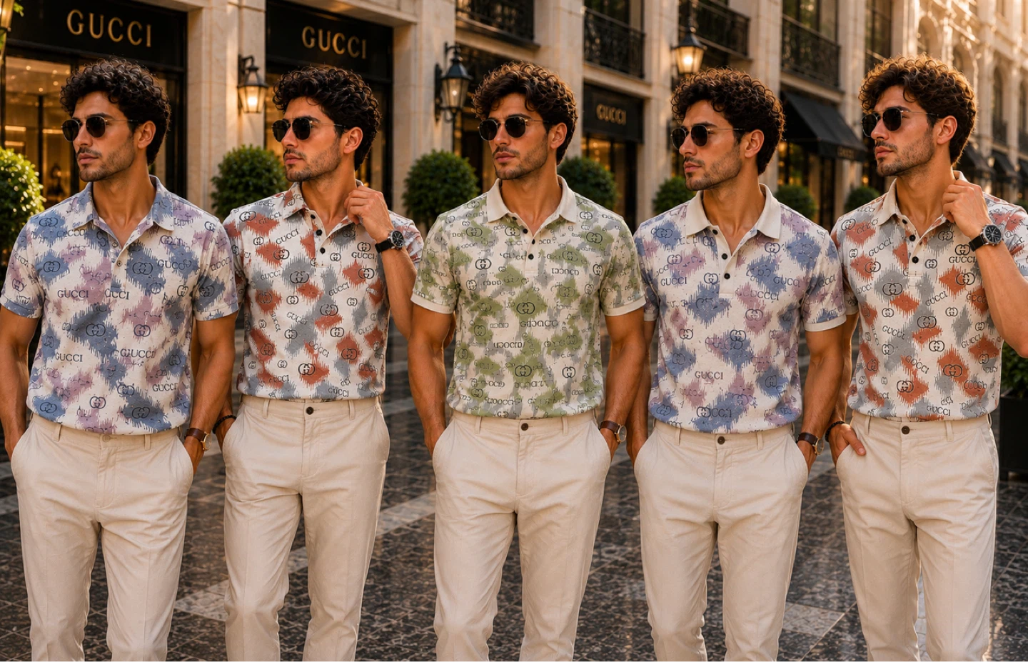 Men's Gucci Monogram Polo Shirt Slim Fit