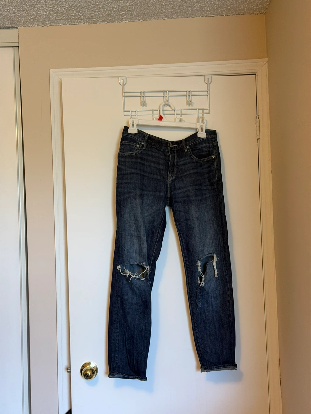 Gap 1969 "Real Straight" Distressed Jeans Size 26