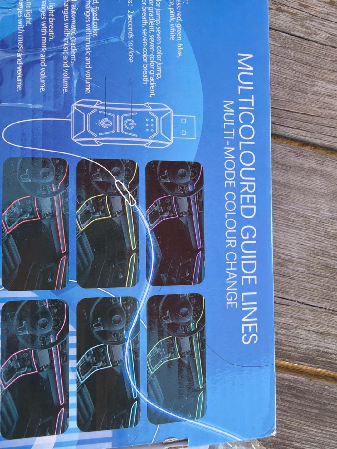 Multicoloured Guide Lines Car Interior Ambient Light Kit - photo 3