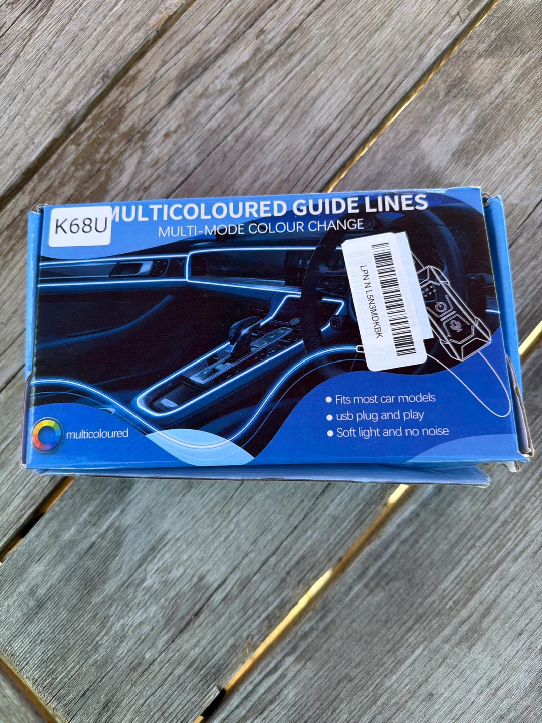 Multicoloured Guide Lines Car Interior Ambient Light Kit