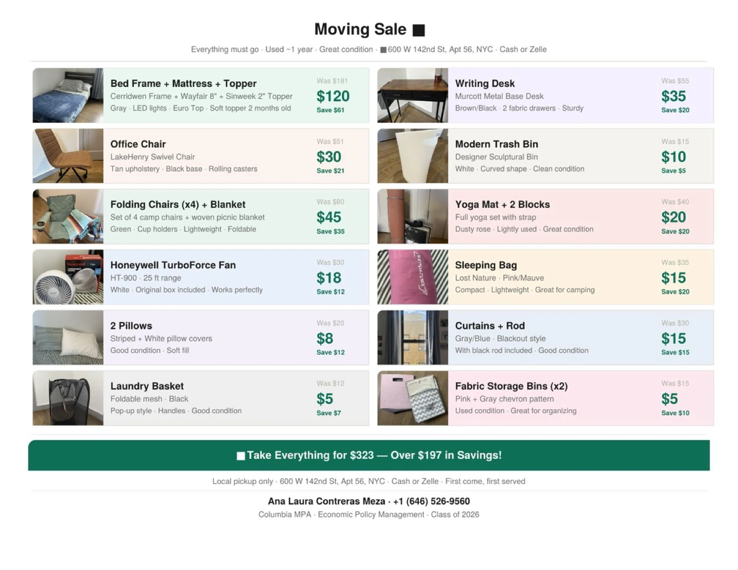 Moving Out Sale