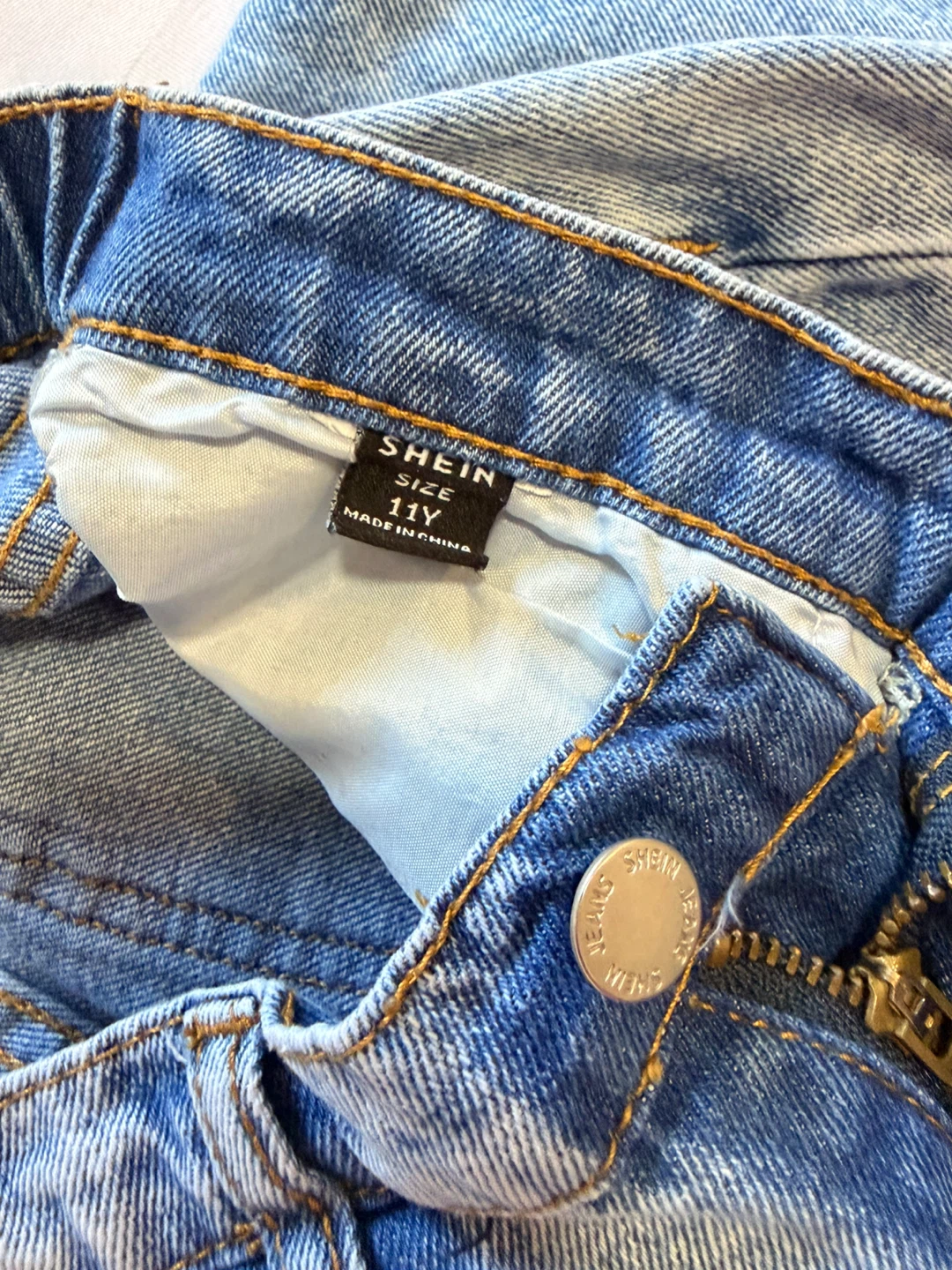 SHEIN Acid Wash Denim Jeans Size 11Y - photo 2