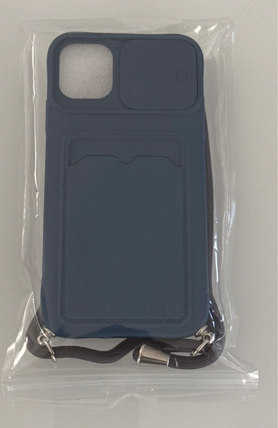 iPhone 11  Phone Case with Card Slots and Neck Strap