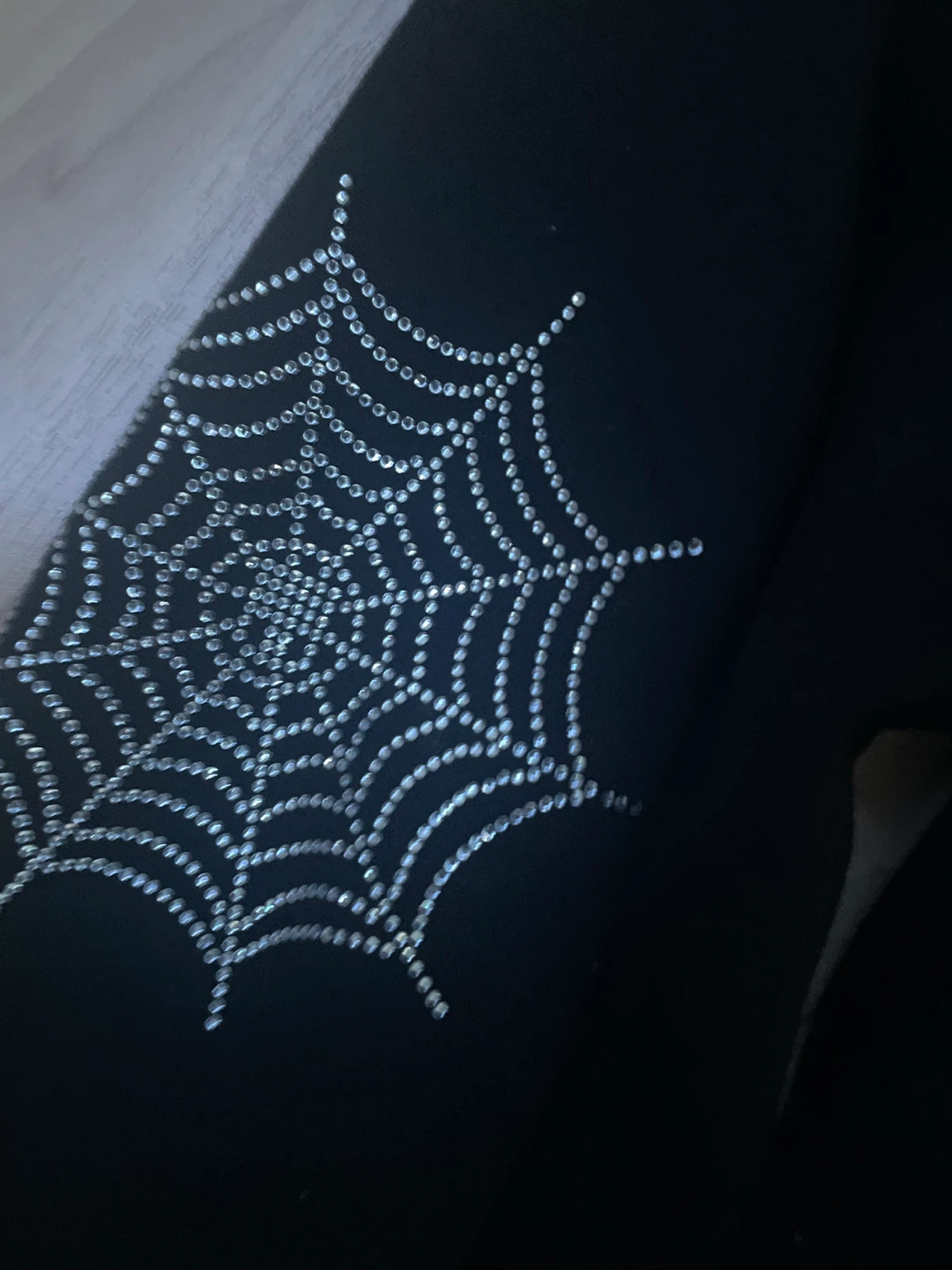 Supply & Demand Black Hoodie with Rhinestone Spiderweb - photo 3