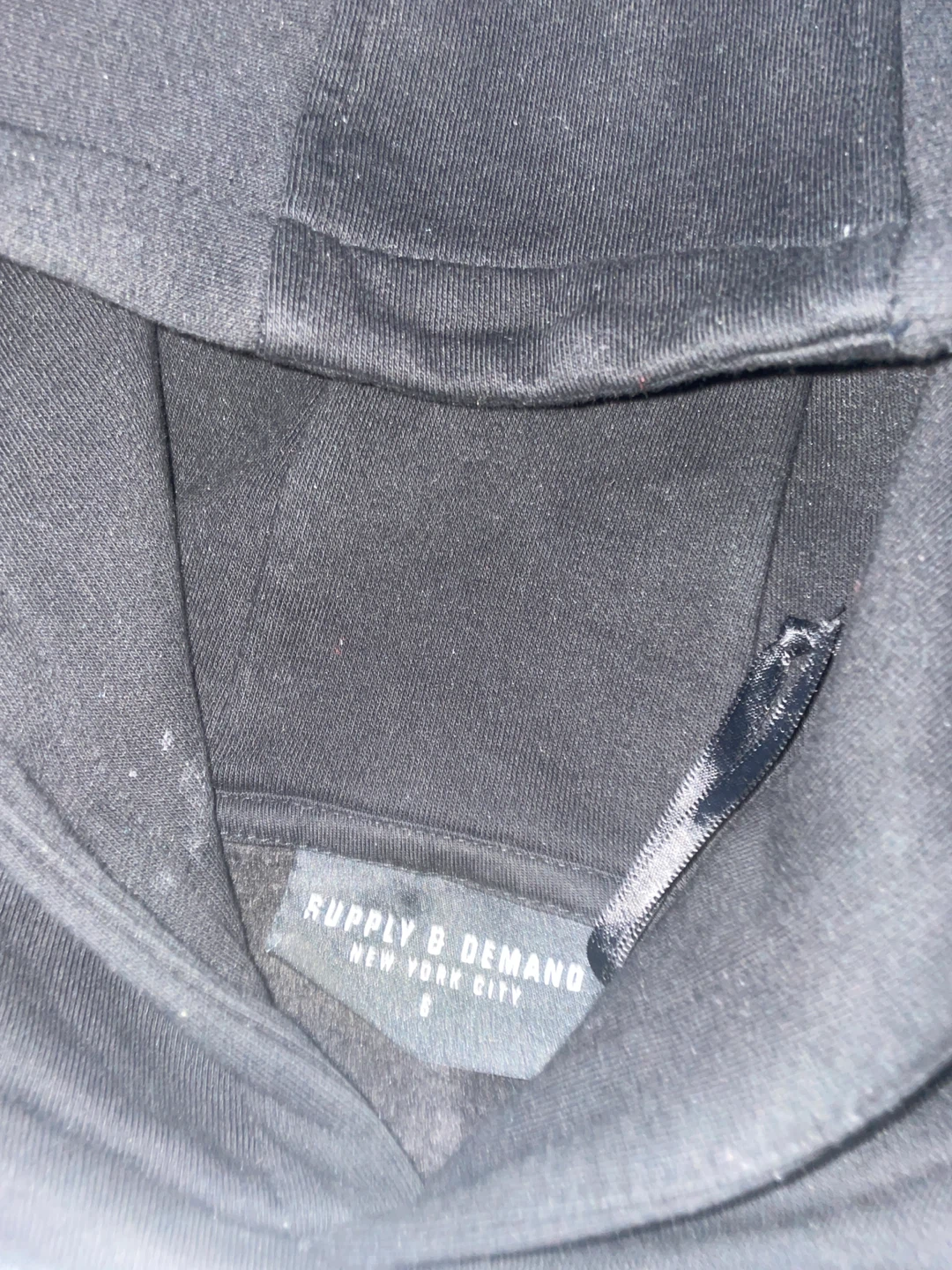 Supply & Demand Black Hoodie with Rhinestone Spiderweb - photo 4
