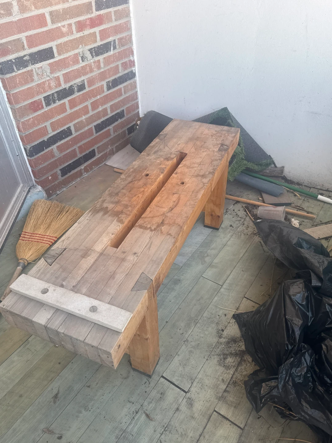 STURDY HANDMADE Wooden Workbench/Seating Bench - photo 3